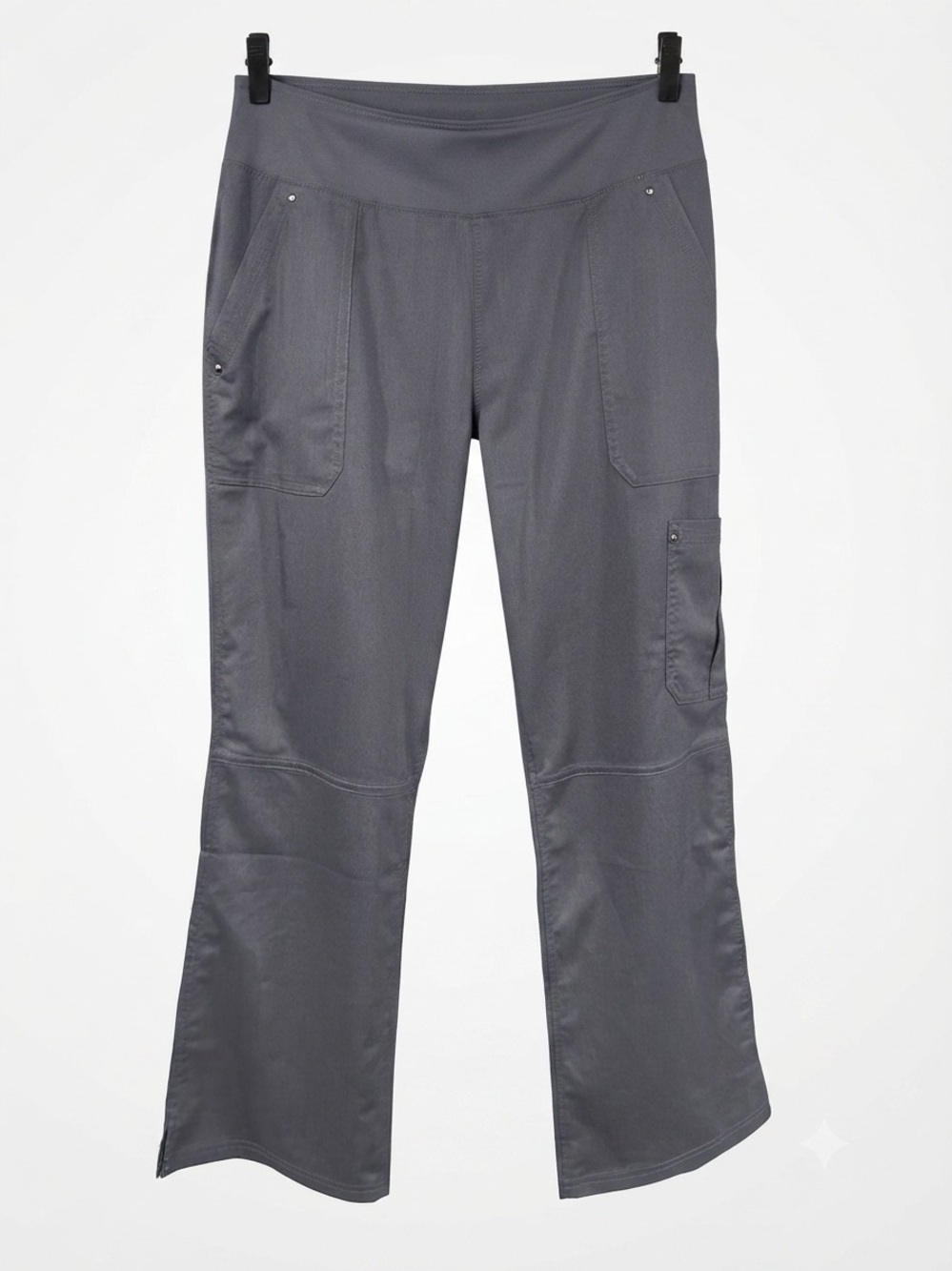 Healing Hands Purple Label Yoga 9133 Petite Scrub Pants, Size Medium, Gray